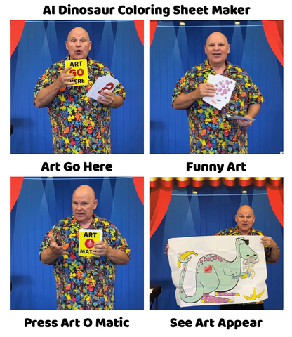 AI Dinosaur Coloring Sheet Maker
