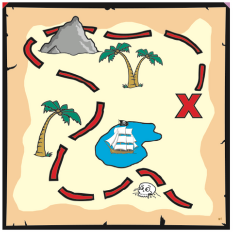 36 inch Treasure Map Silk