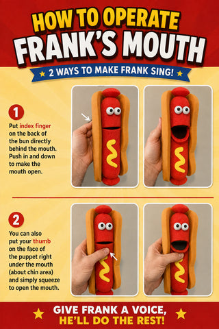 Frank the Hot Dog Puppet by Tim Pressley